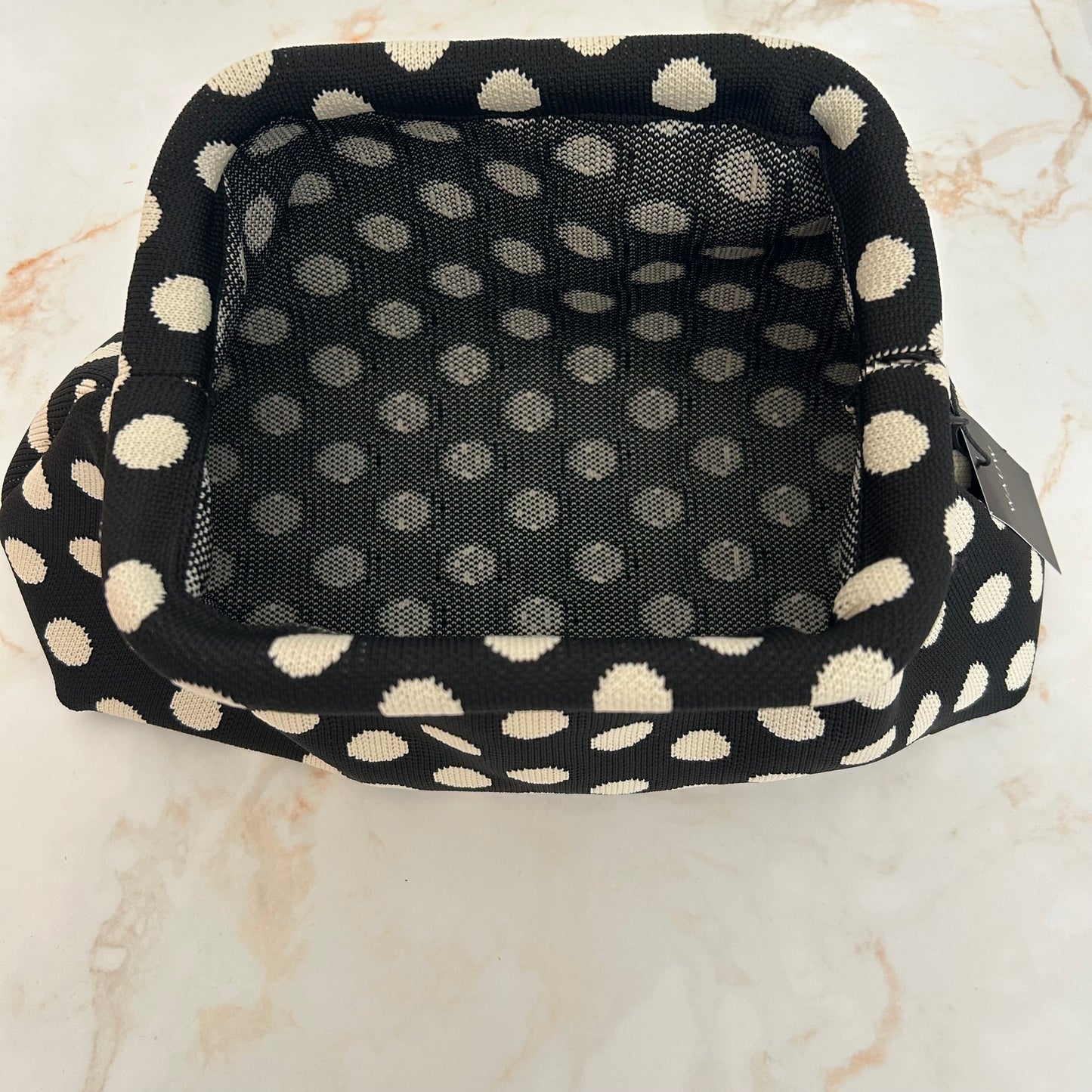 WAUW Toilettas Zwart Wit – Stippen Make-up Tas