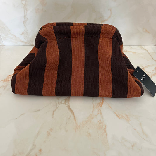 WAUW Toilettas Bruin Camel – Gestreepte Make-up Tas